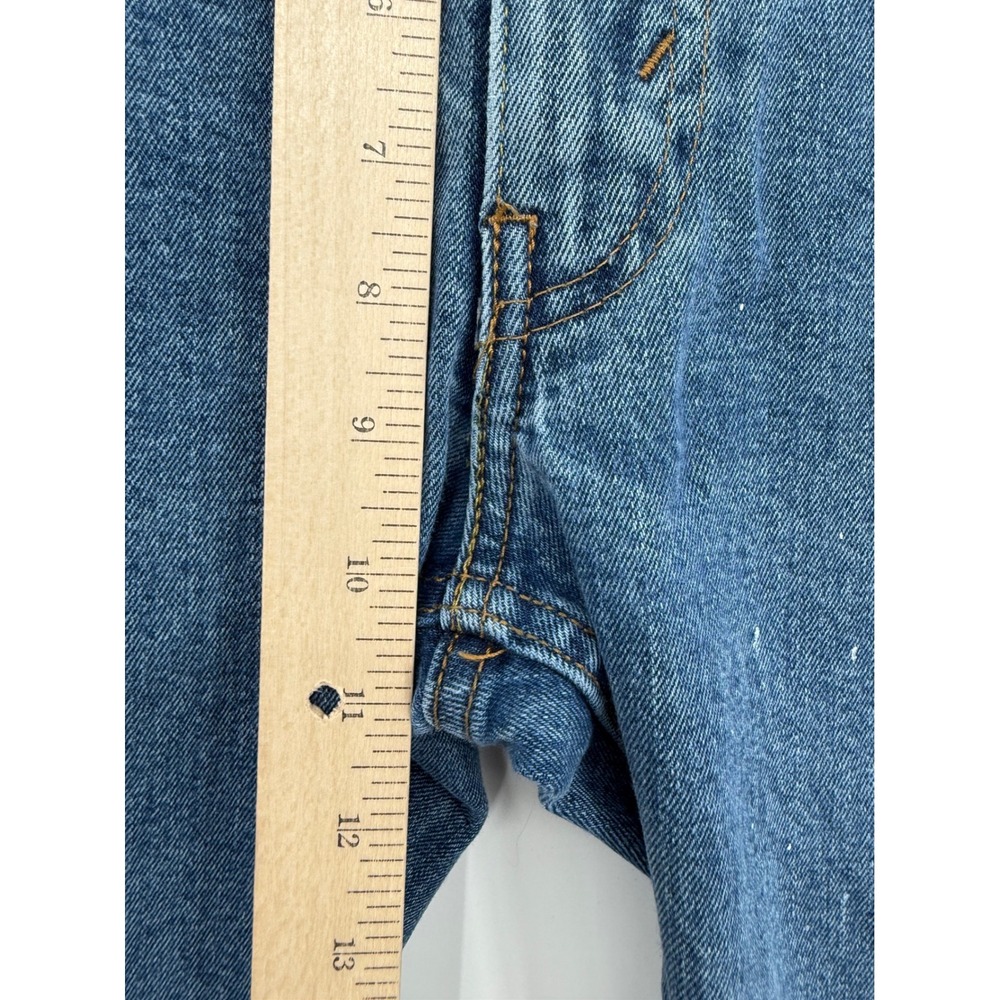 Levis 514 Jeans Mens 32x32 Blue Straight Leg Distressed Denim Pants - Picture 8 of 11